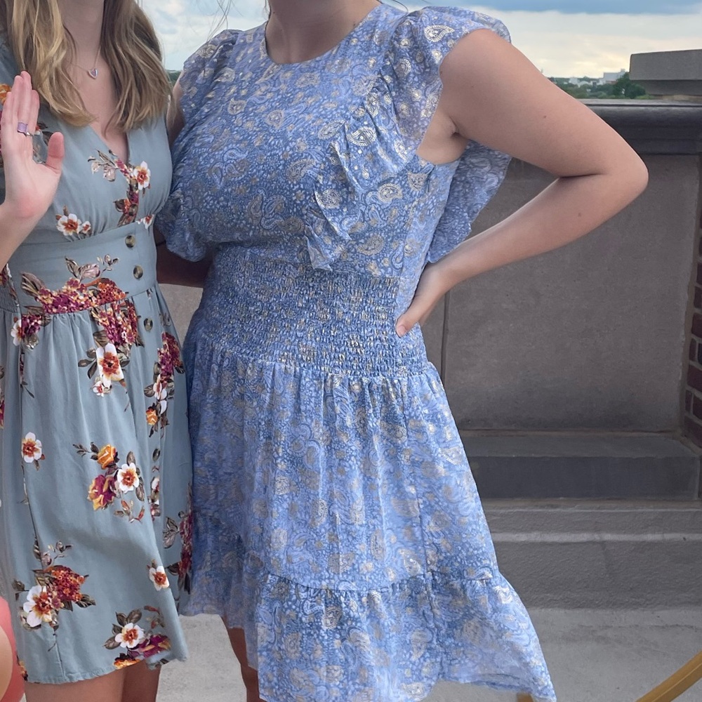 Michael Kors Blue and Gold Dress